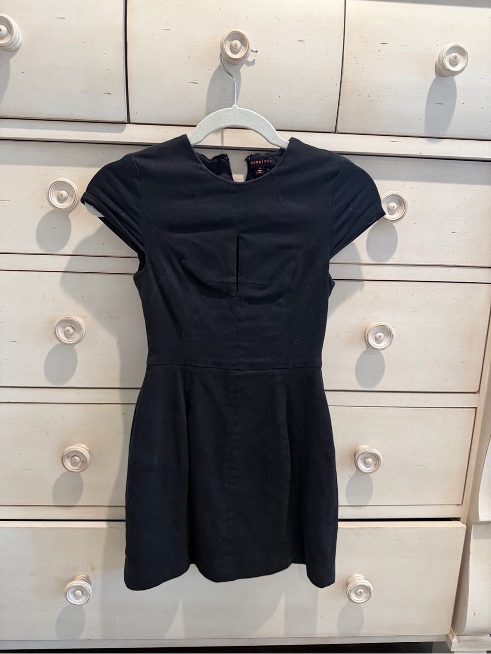 Nameless Black Mini Fit-and-Flare Dress